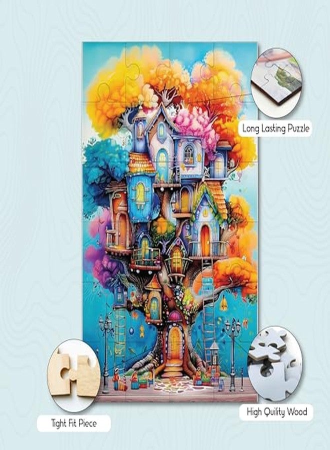 Khilonewale Kids Jigsaw Puzzle 8x12 Inch, 3+ Years - Colorful Educational Puzzle, Premium Thick Pieces, Learning Toy for Home or Classroom, Fun Gift for Boys and Girls (Rainbow Tree Village58) - Image 5